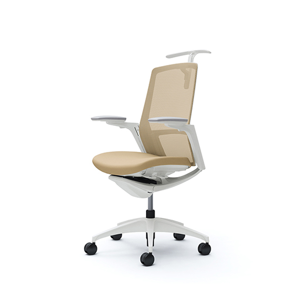 オカムラ フィノラチェア ハイバック 座クッション ホワイトパネル ホワイト脚 アジャストアーム C788WW-F1G/C788WW-F1H