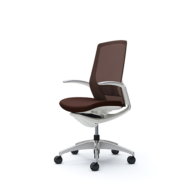 オカムラ フィノラチェア ハイバック 座クッション メッキパネル ポリッシュ脚 デザインアーム C747BZ-F1G/C747BZ-F1H