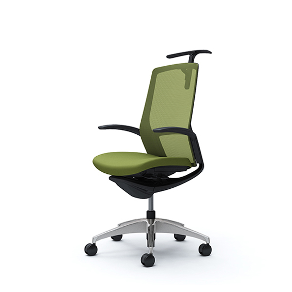 オカムラ フィノラチェア ハイバック 座クッション ブラックパネル ポリッシュ脚 デザインアーム C748AR-F1G/C748AR-F1H