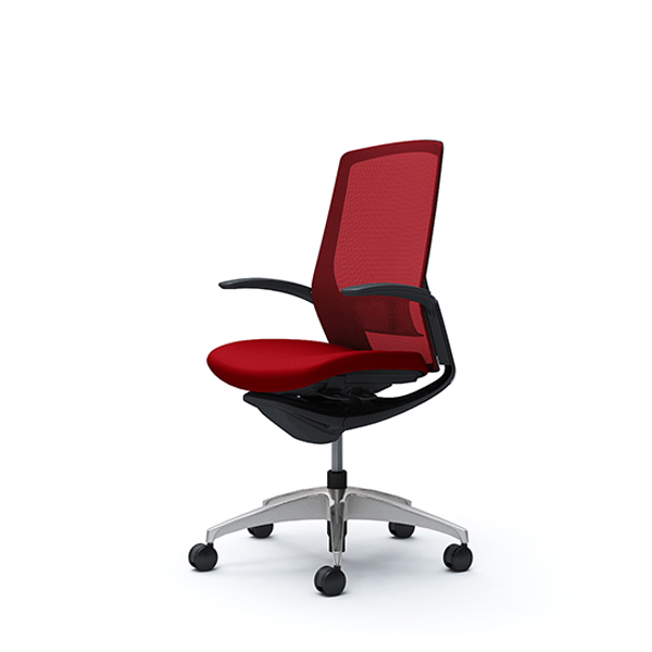 オカムラ フィノラチェア ハイバック 座クッション ブラックパネル ポリッシュ脚 デザインアーム C747AS-F1G/C747AS-F1H