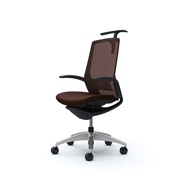 オカムラ フィノラチェア ハイバック 座クッション ブラックパネル ポリッシュ脚 デザインアーム C748AS-F1G/C748AS-F1H