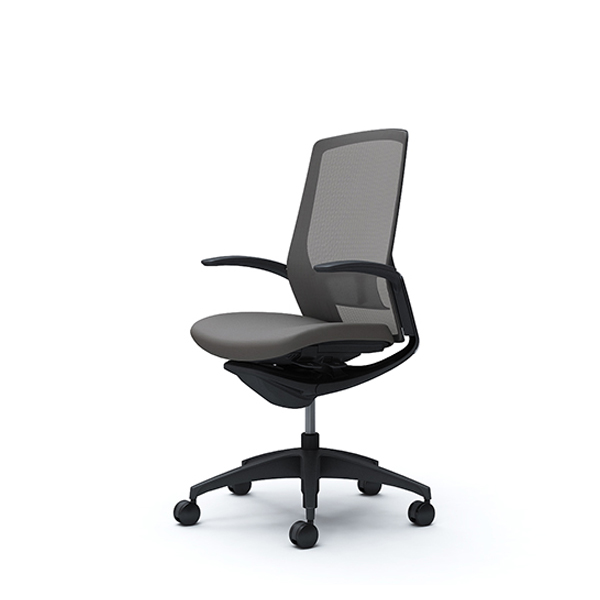 オカムラ フィノラチェア ハイバック 座クッション ブラックパネル ブラック脚 デザインアーム C747MS-F1G/C747MS-F1H