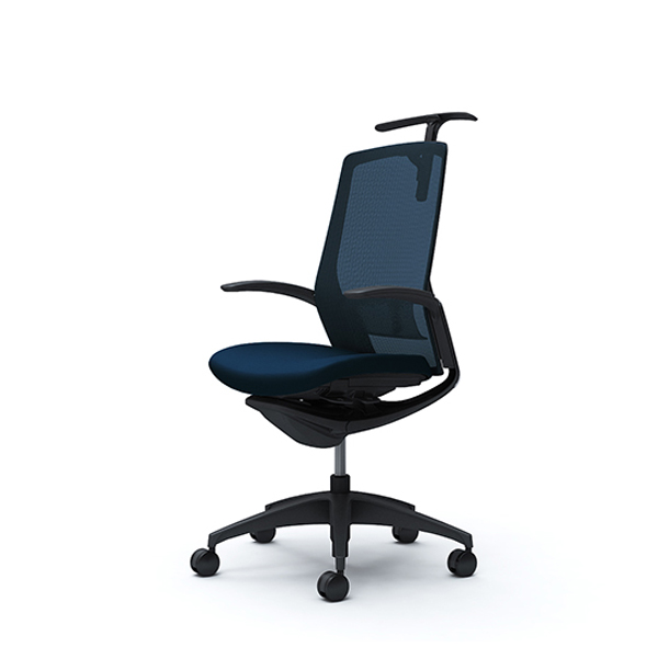 オカムラ フィノラチェア ハイバック 座クッション ブラックパネル ブラック脚 デザインアーム C748MS-F1G/C748MS-F1H