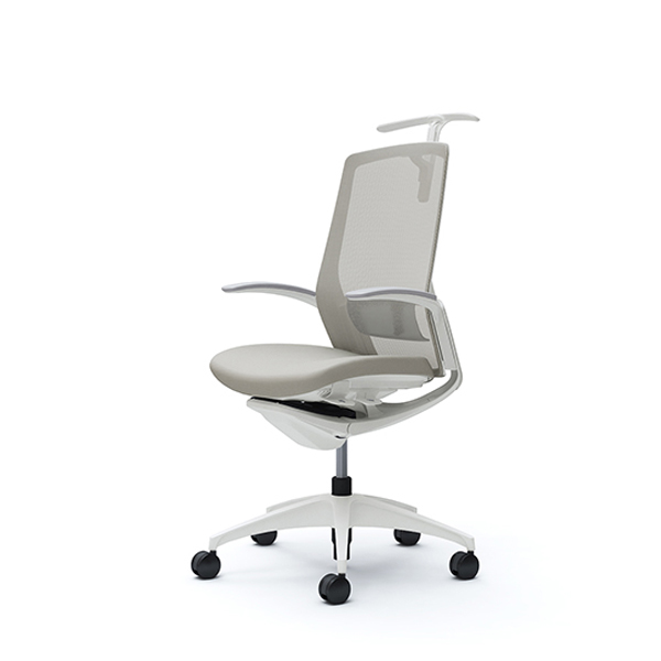 オカムラ フィノラチェア ハイバック 座クッション ホワイトパネル ホワイト脚 デザインアーム C748WZ-F1G/C748WZ-F1H