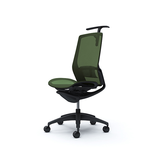 オカムラ フィノラチェア ハイバック 座メッシュ ブラックパネル ブラック脚 肘なし C736MS-F1E/C736MS-F1F