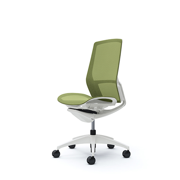 オカムラ フィノラチェア ハイバック 座メッシュ ホワイトパネル ホワイト脚 肘なし C735WW-F1E/C735WW-F1F