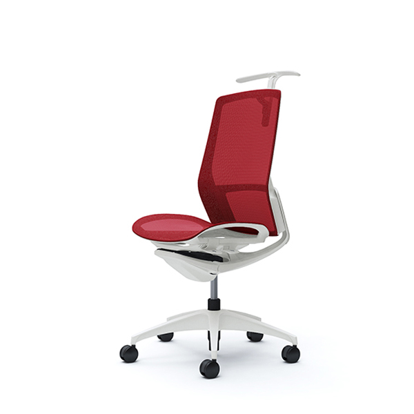 オカムラ フィノラチェア ハイバック 座メッシュ ホワイトパネル ホワイト脚 肘なし C736WW-F1E/C736WW-F1F