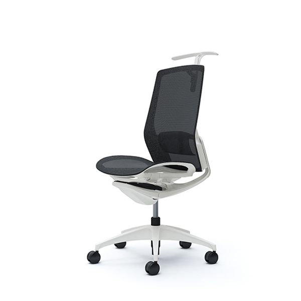 オカムラ フィノラチェア ハイバック 座メッシュ ホワイトパネル ホワイト脚 肘なし C736WZ-F1E/C736WZ-F1F