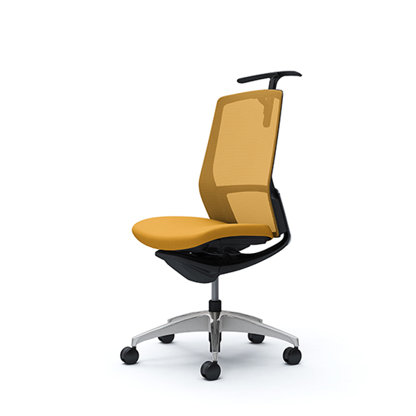 オカムラ フィノラチェア ハイバック 座クッション メッキパネル ポリッシュ脚 肘なし C738BR-F1G/C738BR-F1H