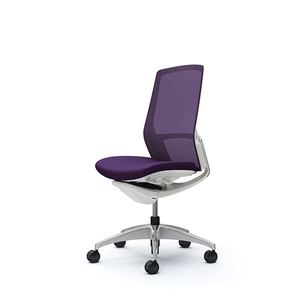 オカムラ フィノラチェア ハイバック 座クッション メッキパネル ポリッシュ脚 肘なし C737BW-F1G/C737BW-F1H