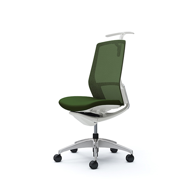 オカムラ フィノラチェア ハイバック 座クッション メッキパネル ポリッシュ脚 肘なし C738BW-F1G/C738BW-F1H