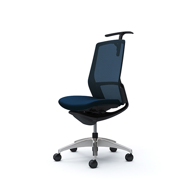 オカムラ フィノラチェア ハイバック 座クッション ブラックパネル ポリッシュ脚 肘なし C738AR-F1G/C738AR-F1H