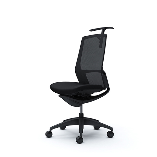 オカムラ フィノラチェア ハイバック 座クッション ブラックパネル ブラック脚 肘なし C738MR-F1G/C738MR-F1H