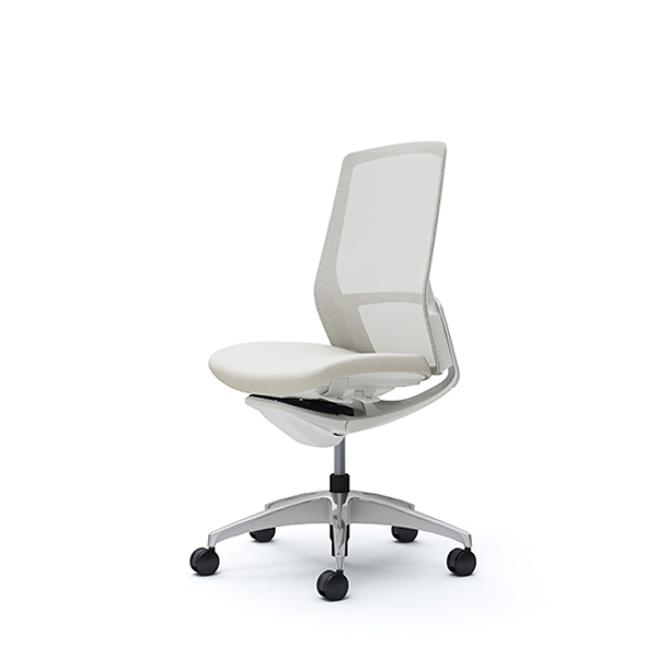 オカムラ フィノラチェア ハイバック 座クッション ホワイトパネル ポリッシュ脚 肘なし C737CW-F1G/C737CW-F1H