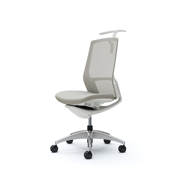 オカムラ フィノラチェア ハイバック 座クッション ホワイトパネル ポリッシュ脚 肘なし C738CW-F1G/C738CW-F1H