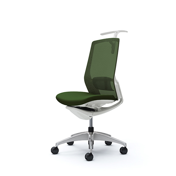 オカムラ フィノラチェア ハイバック 座クッション ホワイトパネル ポリッシュ脚 肘なし C738CZ-F1G/C738CZ-F1H