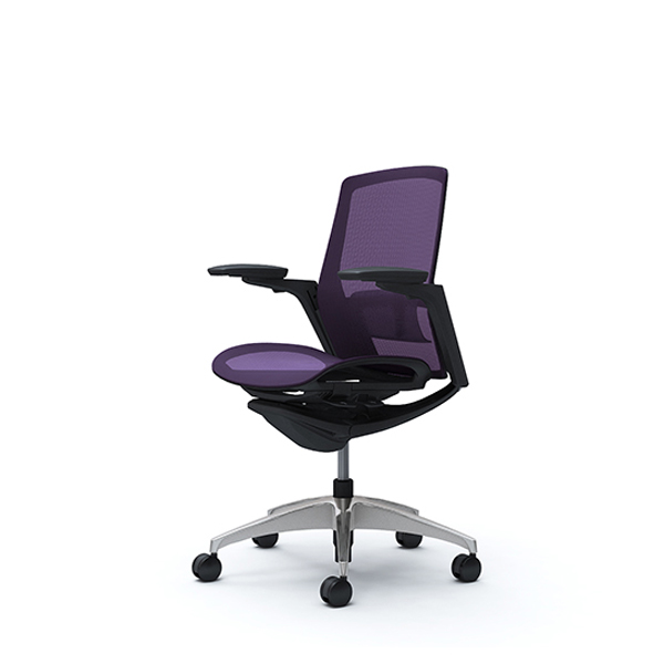 オカムラ フィノラチェア ミドルバック 座メッシュ メッキパネル ポリッシュ脚 アジャストアーム C781BS-F1E/C781BS-F1F