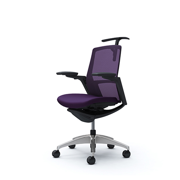 オカムラ フィノラチェア ミドルバック 座クッション メッキパネル ポリッシュ脚 アジャストアーム C784BR-F1G/C784BR-F1H