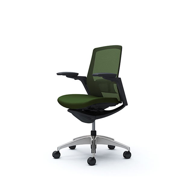 オカムラ フィノラチェア ミドルバック 座クッション メッキパネル ポリッシュ脚 アジャストアーム C783BS-F1G/C783BS-F1H