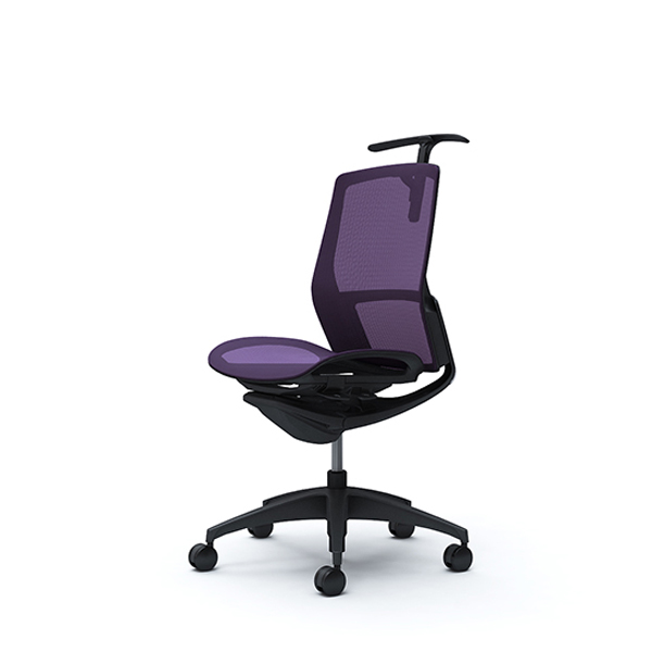 オカムラ フィノラチェア ミドルバック 座メッシュ ブラックパネル ブラック脚 肘なし C732MR-F1E/C732MR-F1F