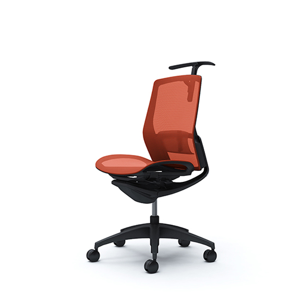 オカムラ フィノラチェア ミドルバック 座メッシュ ブラックパネル ブラック脚 肘なし C732MS-F1E/C732MS-F1F