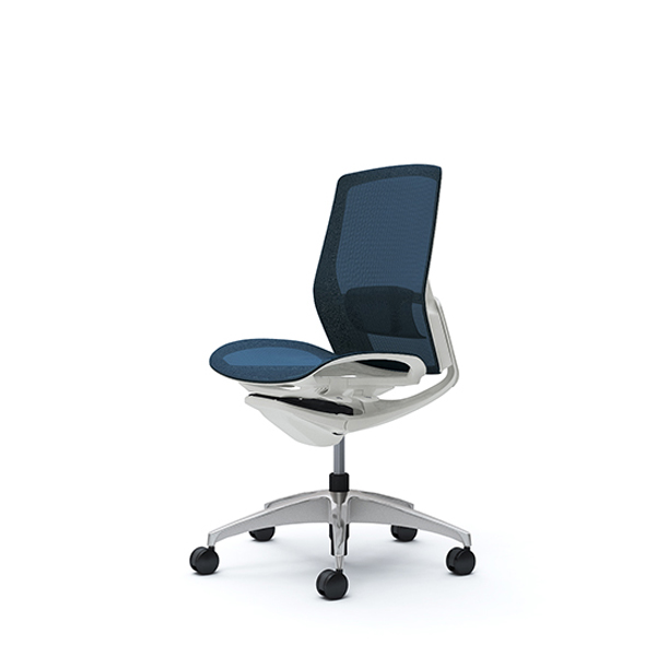 オカムラ フィノラチェア ミドルバック 座メッシュ ホワイトパネル ポリッシュ脚 肘なし C731CZ-F1E/C731CZ-F1F