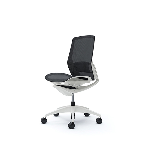 オカムラ フィノラチェア ミドルバック 座メッシュ ホワイトパネル ホワイト脚 肘なし C731WZ-F1E/C731WZ-F1F