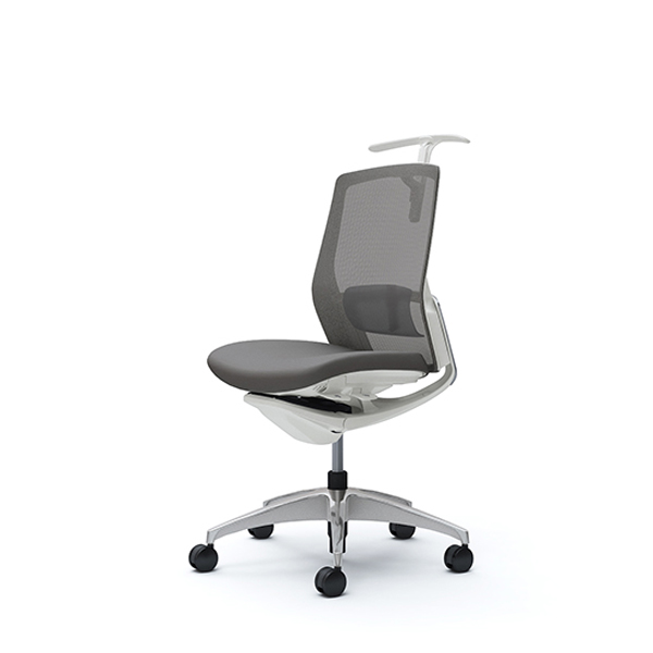 オカムラ フィノラチェア ミドルバック 座クッション メッキパネル ポリッシュ脚 肘なし C734BZ-F1G/C734BZ-F1H