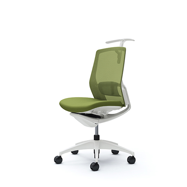 オカムラ フィノラチェア ミドルバック 座クッション ホワイトパネル ホワイト脚 肘なし C734WZ-F1G/C734WZ-F1H