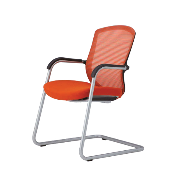 オカムラ コンテッサセコンダ ゲストチェア カンチレバー脚 座クッション シルバーフレーム グレー/ブラックボディ CC74GA/CC74GR