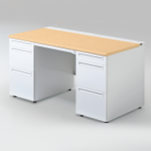 プラス US-1 両袖デスク A-3段袖×D-3段袖 多量収納タイプ US-147DL-33 775-692/775-693/775-694