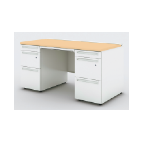 プラス US-1S 両袖デスク A-3段袖×D-3段袖 多量収納タイプ UR-147DL-33