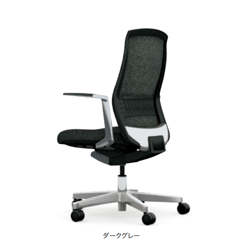 プラス KT-7 メッシュ アルミ脚 ハイバック  アルミ固定肘 ヘッドレストなし KB-KT703ML