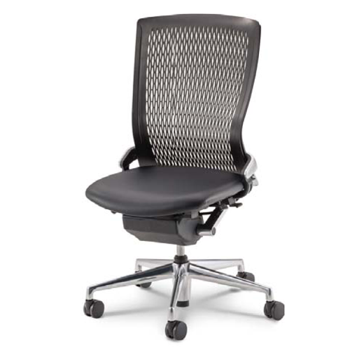 ウチダ パルス(Pulse)チェア ウレタンレザー メッシュバックタイプ 肘なし PA-800M　5-346-8000/5-346-8002/5-346-8003