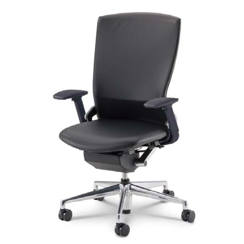 ウチダ パルス(Pulse)チェア ウレタンレザー 背樹脂カバータイプ アジャスタブル肘付 PA-820L 5-346-861