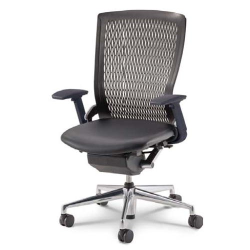 ウチダ パルス(Pulse)チェア ウレタンレザー メッシュバックタイプ アジャスタブル肘付 PA-820M 5-346-860