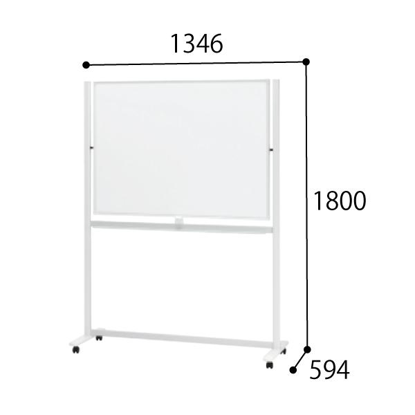 プラス ホワイトボード LB2 シリーズ 脚付固定式（片面）タイプ 3×4型 LB2-340SHA　423-845