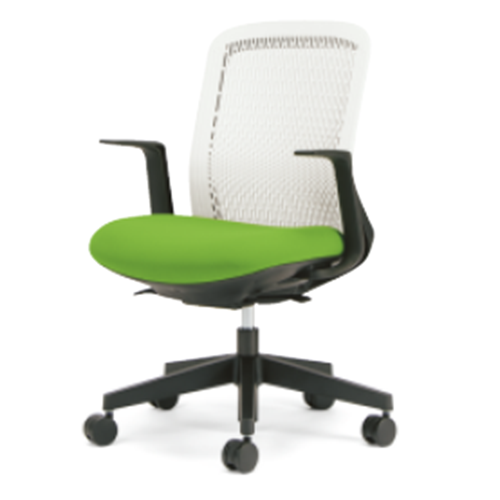 プラス トライチェア メッシュ ローバック L型肘 KB-TR50SEL