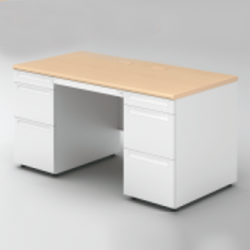 プラス US-2　両袖デスク A-3段袖×D-3段袖 標準収納タイプ US-NS147D-33