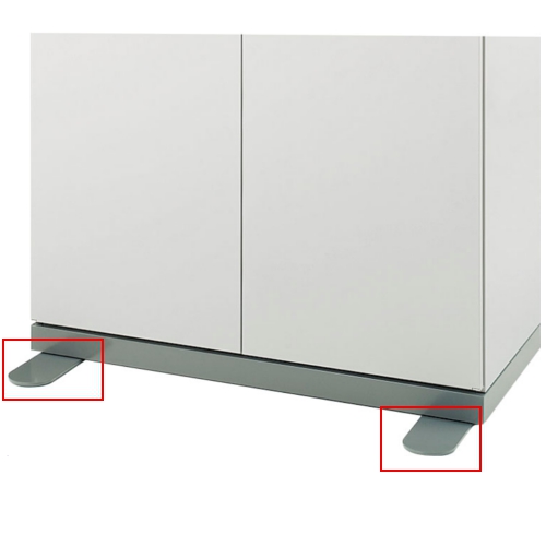 ウチダ ハイパーストレージ 安定脚 W90×D757×H6 1-277-8401 ※ベース別売　