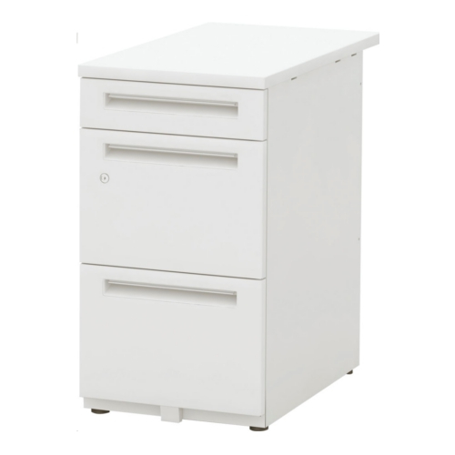 ウチダ スカエナデスク Stype 脇デスク SK A4-3段 シリンダー錠 脇SS047A4-3SK 5-110-183