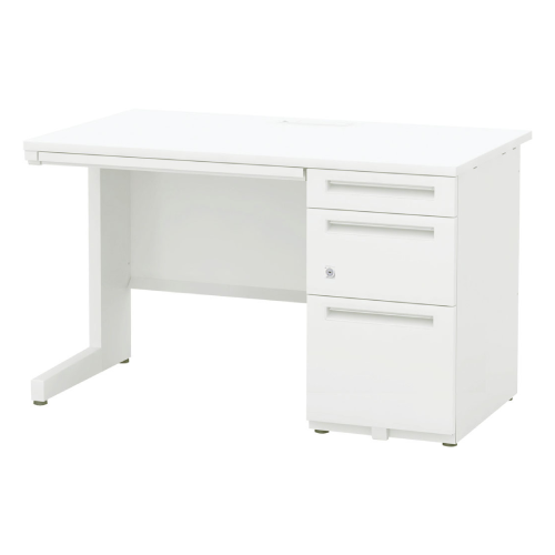 【短納期チェア】 内田洋行 スカエナデスク Stype 片袖デスク SK B4-3段 シリンダー錠タイプ 片SS127B4-3SK 5-110-5940