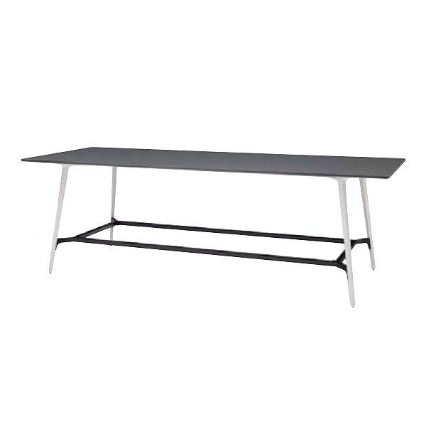 内田洋行 ミーティングテーブル レムナ(LEMNA) ハイタイプ フットステー付 CE脚連結 張出天板 配線孔なし MTHN FS2812 CEEX 5-205-52□6