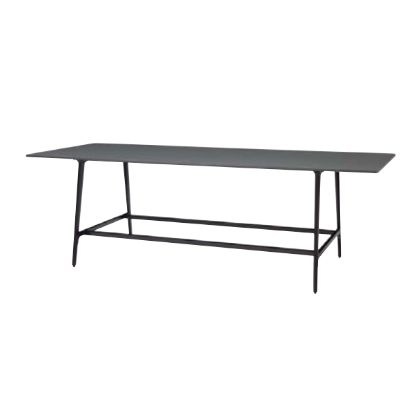 内田洋行 ミーティングテーブル レムナ(LEMNA) ハイタイプ フットステー付 IE脚連結 張出天板 配線孔なし MTHN FS2812 IEEX 5-205-57□6