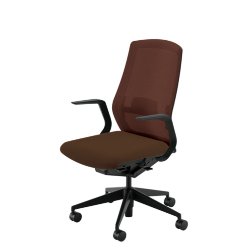 内田洋行 セレッツァチェア 背ミックスドメッシュ L型肘付 ランバー付 樹脂脚：ブラック脚 SA-310BBLA-PAL/5-362-401