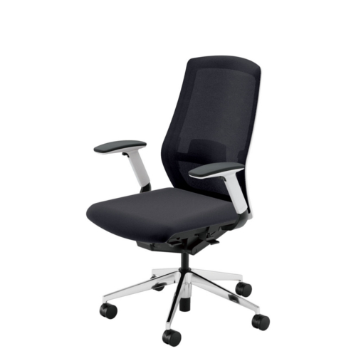 内田洋行セレッツァ 背ミックスドメッシュ アジャスタブル肘付(EFAW型) ランバー付 ポリッシュ脚 SA-340ML-WSAMX/5-362-484