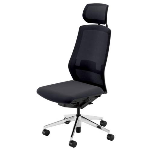 内田洋行 セレッツァチェア 背ミックスドメッシュ ヘッドレスト付 肘なし ランバー付 ポリッシュ脚 5-362-820