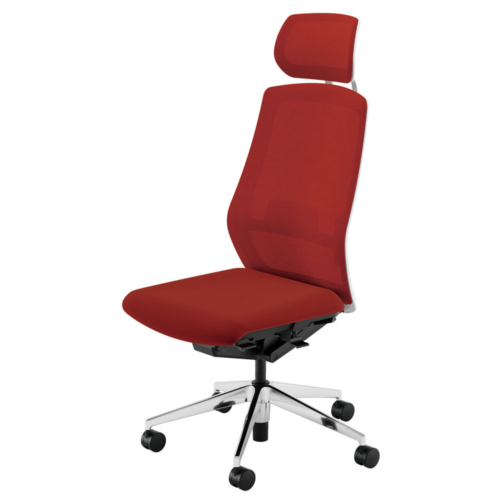 内田洋行 セレッツァチェア 背ミックスドメッシュ ヘッドレスト付 肘なし ランバー付 ポリッシュ脚 5-362-880