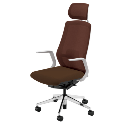 内田洋行 セレッツァチェア 背ミックスドメッシュ ヘッドレスト付 Ｌ型肘付 ランバー付 ポリッシュ脚 5-362-881