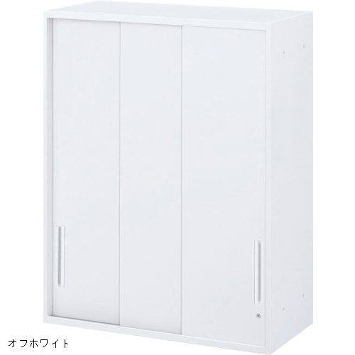 ウチダ ハイパーストレージ　3枚引違い書庫 上置き W900×D400×H1200 5-823-4123／5-823-4121